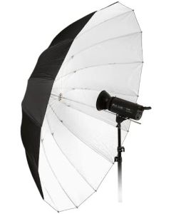 Fotodiox Pro 72in Parabolic White Reflective Umbrella - 16-Rib Black/White Photographic Umbrella