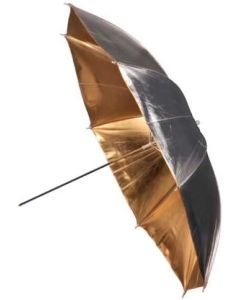 Fotodiox Premium Grade Studio Umbrella - 42" Gold & Silver Reflective with Fine Grain Gold Interior