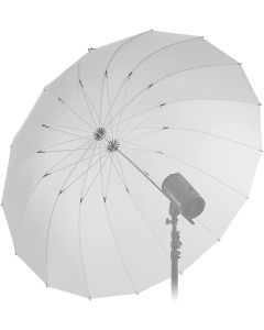 Fotodiox Pro 60in Parabolic Shoot-Through Umbrella - 16-Rib Translucent Photographic Umbrella